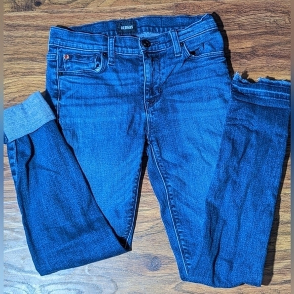 Hudson Jeans‎ Women's 25 Raw Denim Blue Jeans Long Pants - Picture 1 of 9